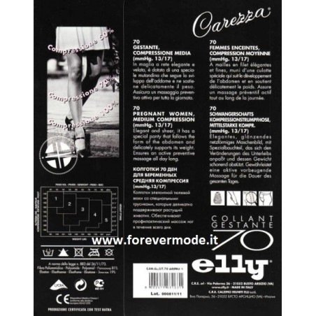 Collant donna Elly 70 den gestante compressione media mmHg 13/17