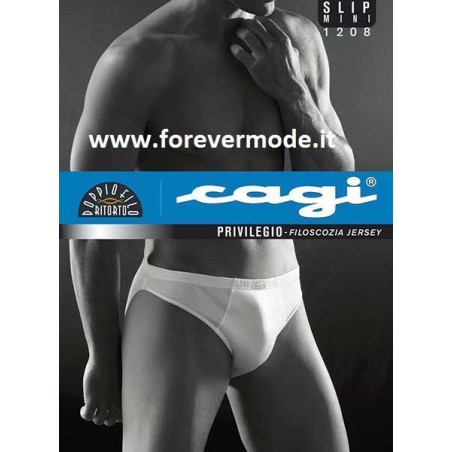 Slip uomo Cagi basso in filo di scozia con elastico interno Slip uomo Cagi basso in filo di scozia con elastico interno