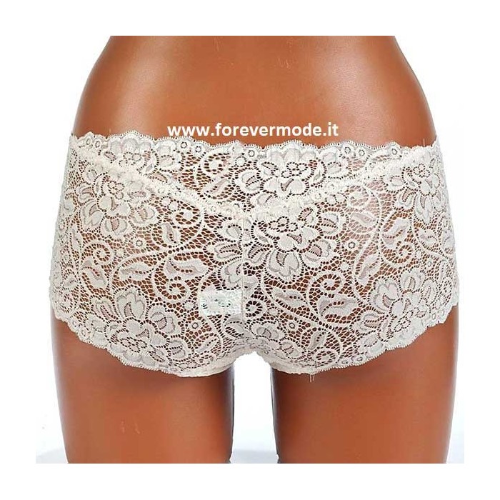 Slip culotte donna Tramonte in morbido pizzo elasticizzato