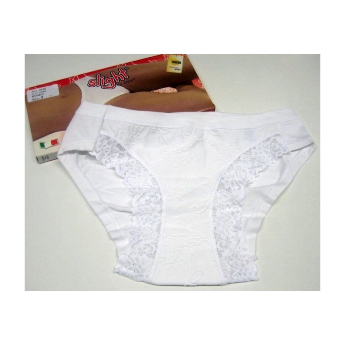 3 Slip donna Emy in cotone modal e inserti di pizzo davanti
