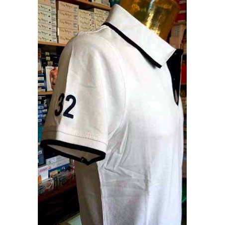 Polo uomo Baci & Abbracci, logo frontale e sul collo con riga