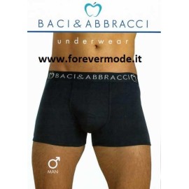 3 Boxer uomo Baci & Abbracci in cotone con elastico loggato