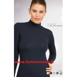 Maglia donna Egi esternabile manica lunga con collo a lupetto
