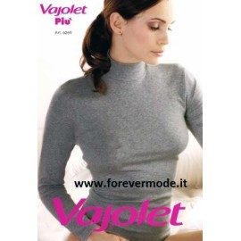 Maglia donna Vajolet manica lunga a lupetto in cotone elasticizzato