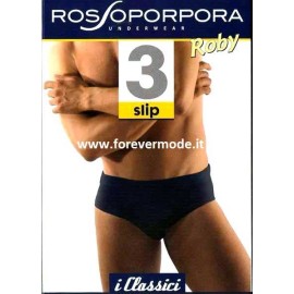3 Slip uomo RossoPorpora i classici in cotone elasticizzato
