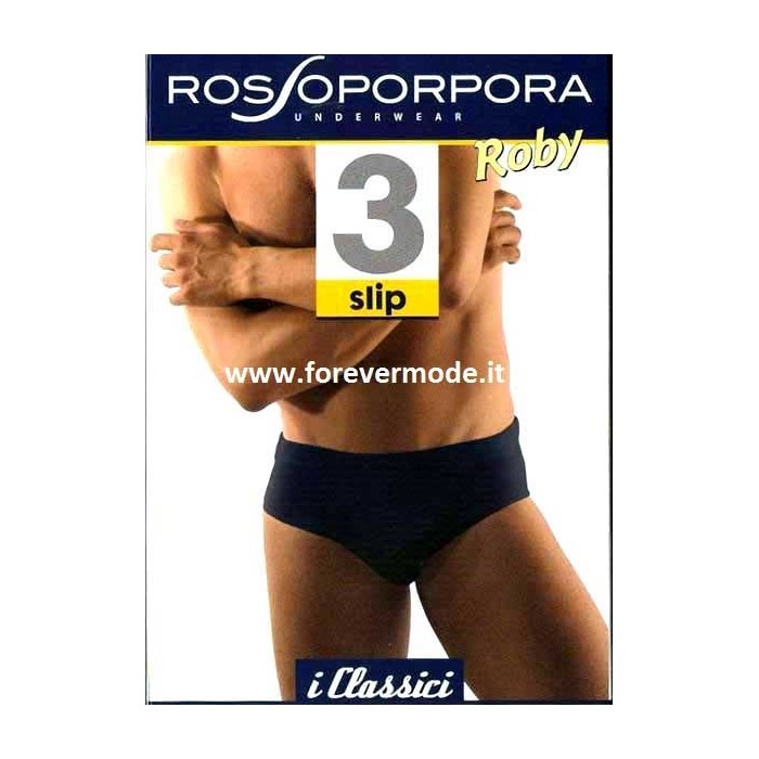 3 Slip uomo RossoPorpora i classici in cotone elasticizzato