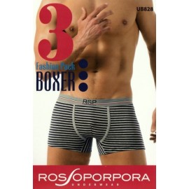 3 Boxer uomo RossoPorpora in tre varianti con elastico loggato
