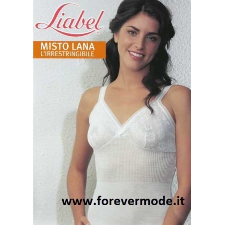 Canotta donna Liabel o Gicipi spalla stretta in caldo misto lana con forma seno