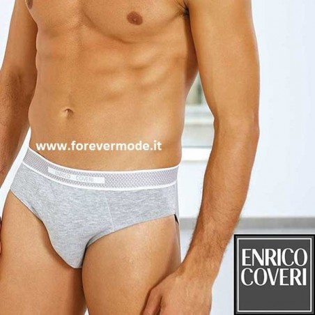6 Slip uomo Coveri cotone bi-elastico con elastico logo