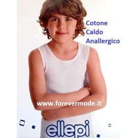 3 Canottiere bambino Ellepi a spalla larga in caldo cotone invernale 2