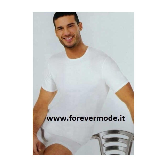 T-shirt maglia uomo Nottingham manica corta a girocollo in cotone bi-elastico