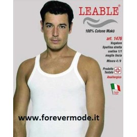 3 Canottiere uomo Leable a spalla stretta in cotone makò liscio