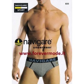 3 Slip uomo Navigare in cotone con bande elastico esterno logato