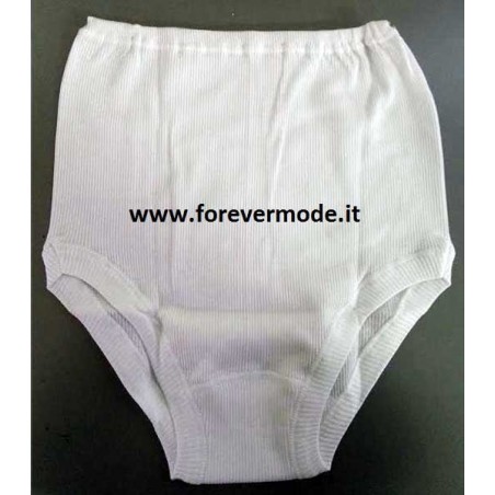 6 Slip culotte donna Moretta classiche in cotone a costina