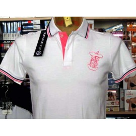 Polo uomo Papeete con logo frontale a mela e stampa sul collo