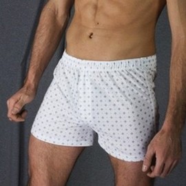 Boxer uomo Olimpia in cotone a fantasia cravatta con apertura