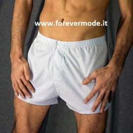 Boxer uomo Olimpia in cotone stoffa tinta in filo con apertura a 3 bottoni