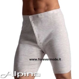 Mutanda uomo Alpina gamba corta misto lana con apertura bottone 2