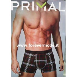 3 Boxer uomo Primal in cotone fantasia con elastico loggato