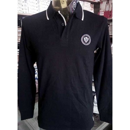 Polo uomo Baci & Abbracci logo frontale e stampa sul collo