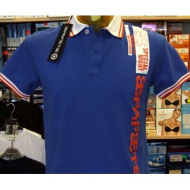 Polo uomo Papeete con logo e scritta stampata laterale