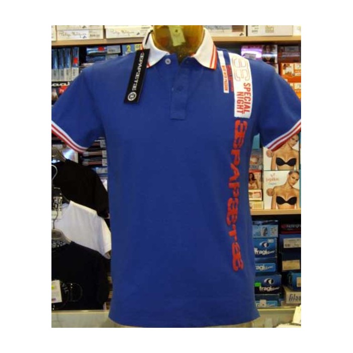 Polo uomo Papeete con logo e scritta stampata laterale