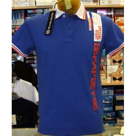 Polo uomo Papeete con logo e scritta stampata laterale