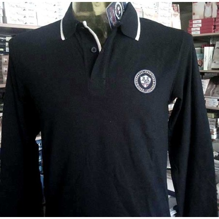 Polo uomo Baci & Abbracci logo frontale e stampa sul collo