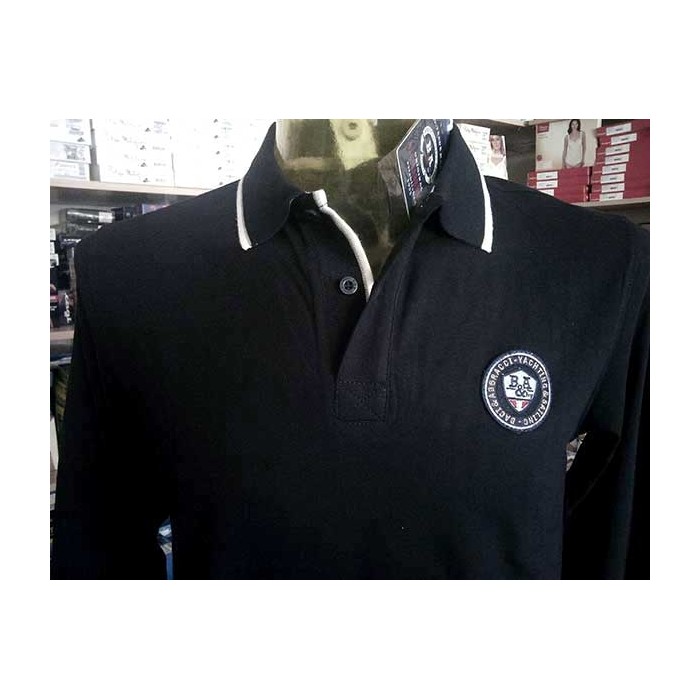 Polo uomo Baci & Abbracci logo frontale e stampa sul collo