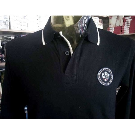 Polo uomo Baci & Abbracci logo frontale e stampa sul collo