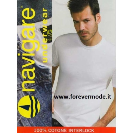 3 T-shirt uomo Navigare manica corta a girocollo in cotone felpato con logo