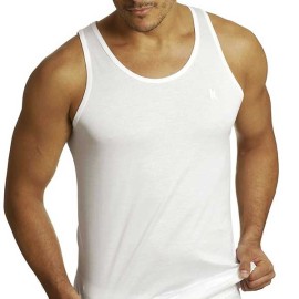 3 Canottiere uomo Axiom a spalla larga in filo di scozia con logo ricamato