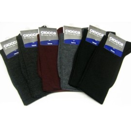 6 Calzettoni uomo Ciocca lunghe in lana superwash a costina 1/1 2