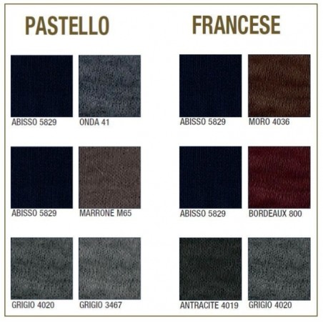 6 Calze calzini uomo Prisco corte in misto lana a costina 1/1