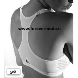 Reggiseno donna Gios sportivo incrociato in microfibra traspirante e cotone 2
