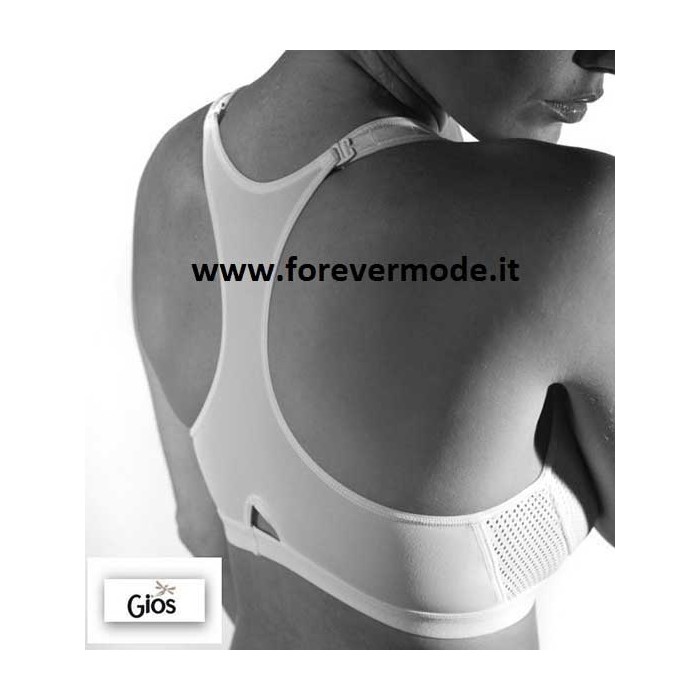Reggiseno donna Gios sportivo incrociato in microfibra traspirante e cotone
