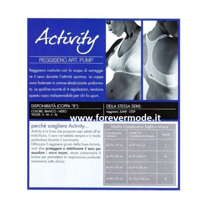 Reggiseno donna Gios sportivo incrociato in microfibra traspirante e cotone