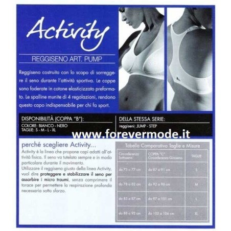 Reggiseno donna Gios sportivo incrociato in microfibra traspirante e cotone