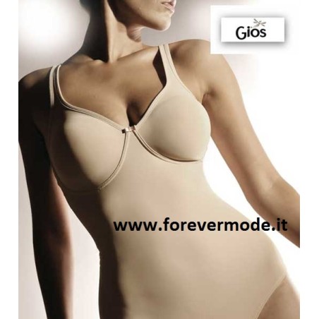 Body donna Gios senza ferretto non imbottito, contenimento forte