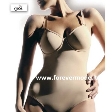 Body donna Gios con ferretto e non imbottito, contenimento forte