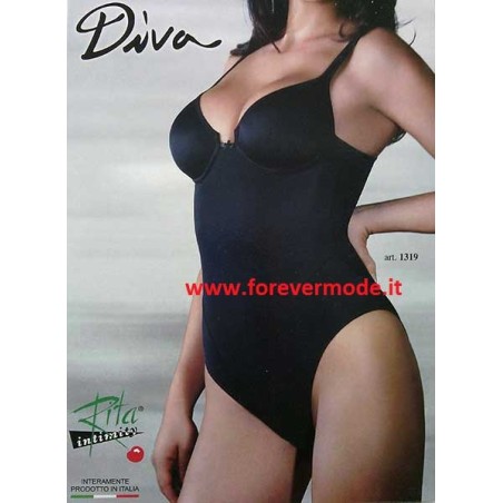 Body donna Rita con ferretto e non imbottito a controllo leggero