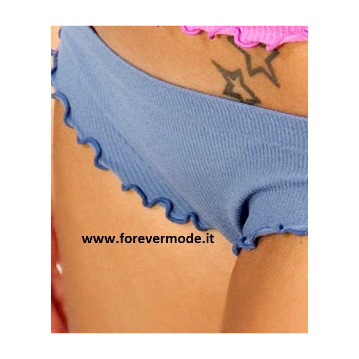 Slip panty donna C&C in microfibra costina con profilo sbambolo
