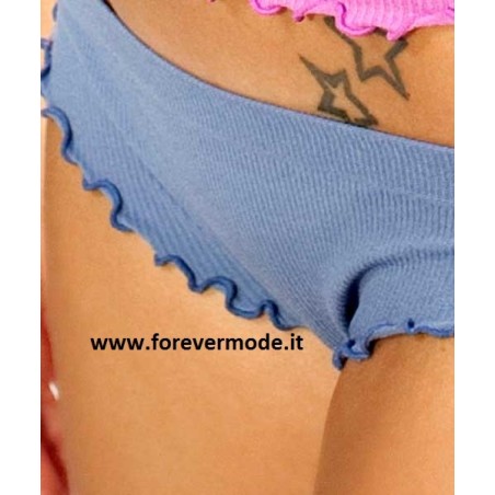Slip panty donna C&C in microfibra costina con profilo sbambolo