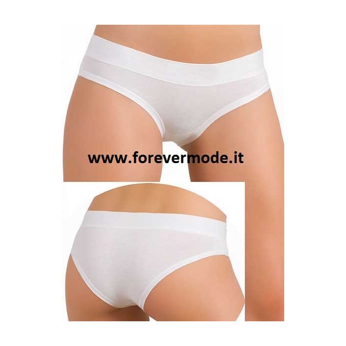 3 Slip donna Jadea cotone-modal vita bassa con elastici tubolari