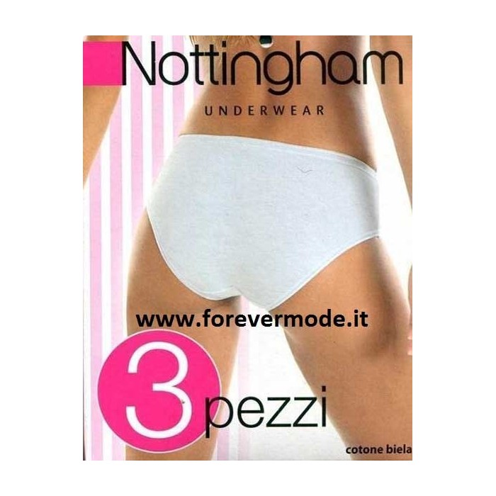 3 Slip donna Nottingham maxi in morbido cotone bi-elastico