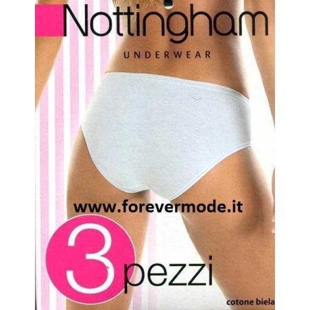 3 Slip donna Nottingham maxi in morbido cotone bi-elastico