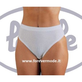 3 Slip donna Lajole in puro cotone a costina pratici e convenienti 2