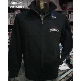 Felpa uomo Baci & Abbracci con piccolo logo ricamato e tasche