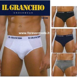 3 Slip uomo Il Granchio in cotone elasticizzato con elastico esterno loggato