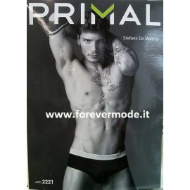 3 Slip uomo Primal tinta unita in cotone con elastico loggato